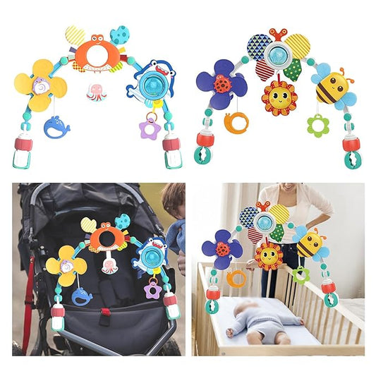 SANZBAE Baby Play Arch Toy Bar for Stroller, Bouncer & Playmat