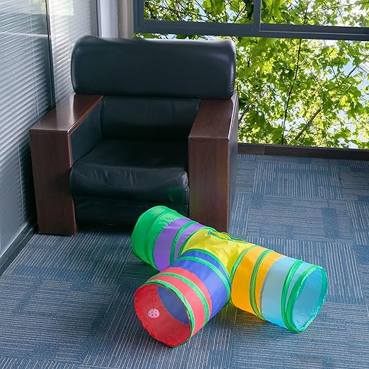 Foldable Multi-Channel Cat Play Tunnel, Interactive Hide & Seek Toy for Indoor Cats