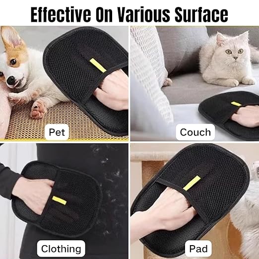 Reusable Pet Hair Remover Glove for Dogs, Cats, Clothes & Furniture