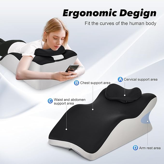 Ergonomic Memory Foam Cushion Pillow for Home, Office & Travel Support