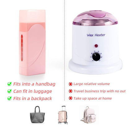 Women’s Electric Wax Heater Kit – Roll-On Sugar Wax Warmer for Face & Body Hair Removal | Smooth Skin Depilatory System (JP Plug)