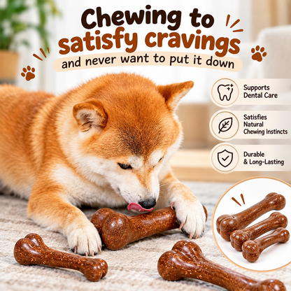 Durable Dog Bone Chew Toy (PACK OF 2) – Teeth Cleaning & Boredom Relief 🐾
