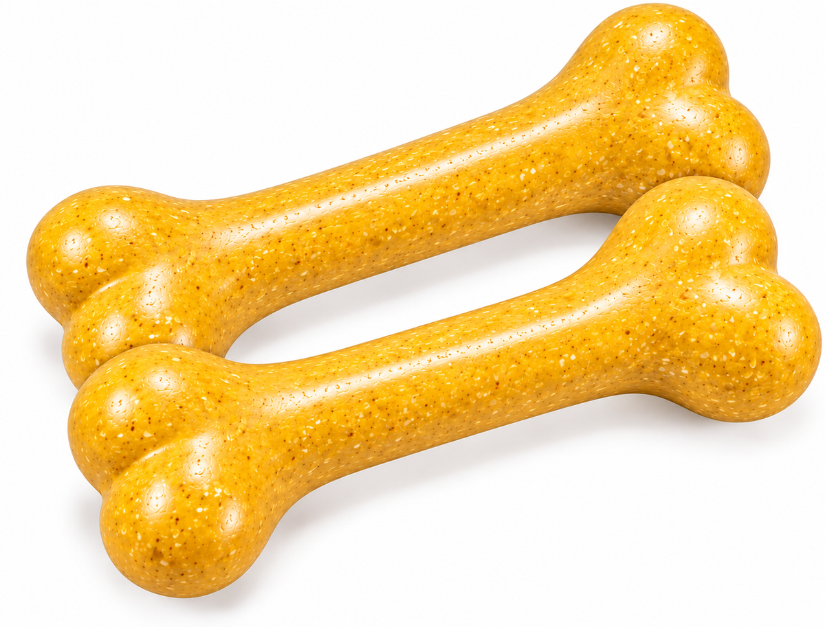 Durable Dog Bone Chew Toy (PACK OF 2) – Teeth Cleaning & Boredom Relief 🐾