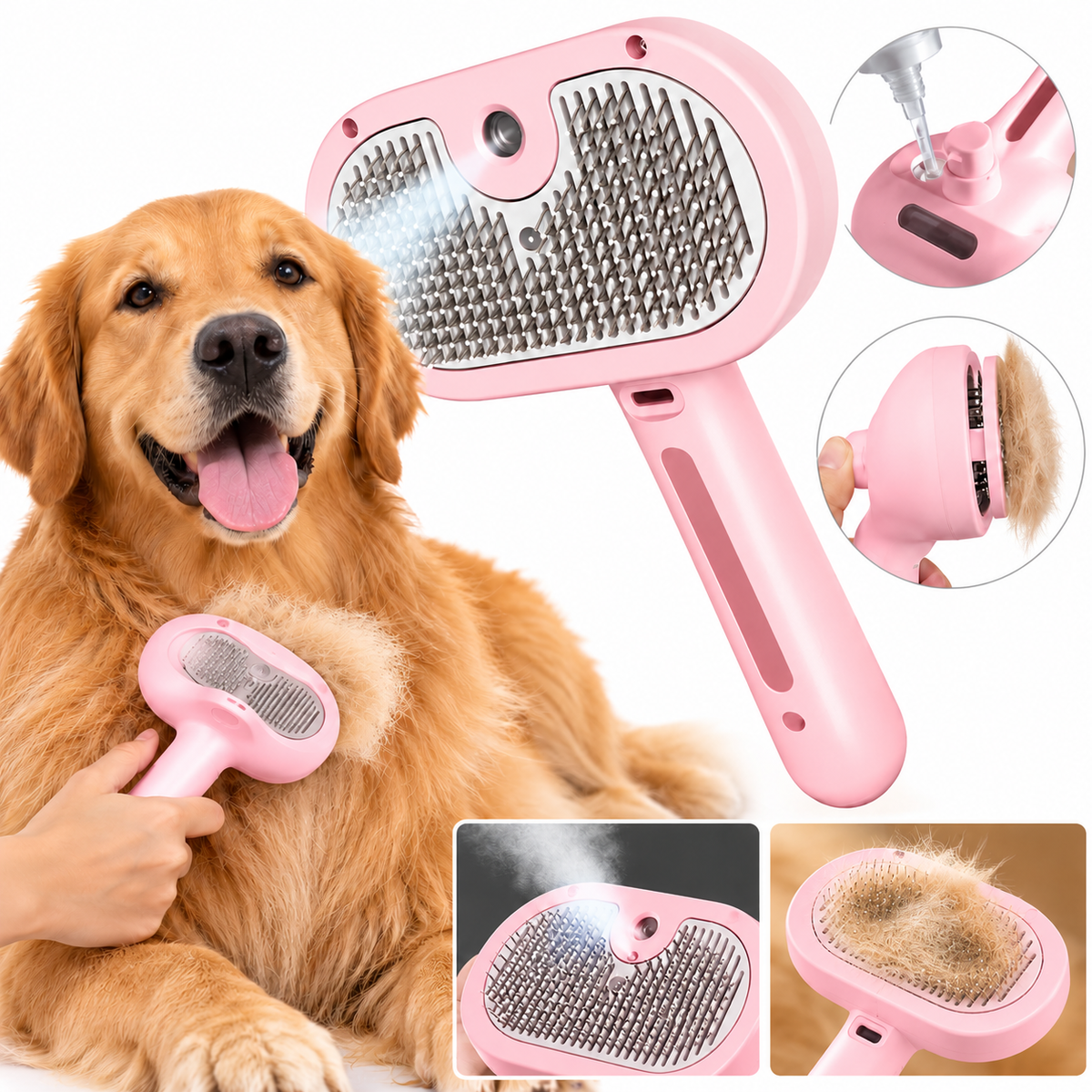 Pet Mist Grooming Brush for Dogs &  Cats 🐾