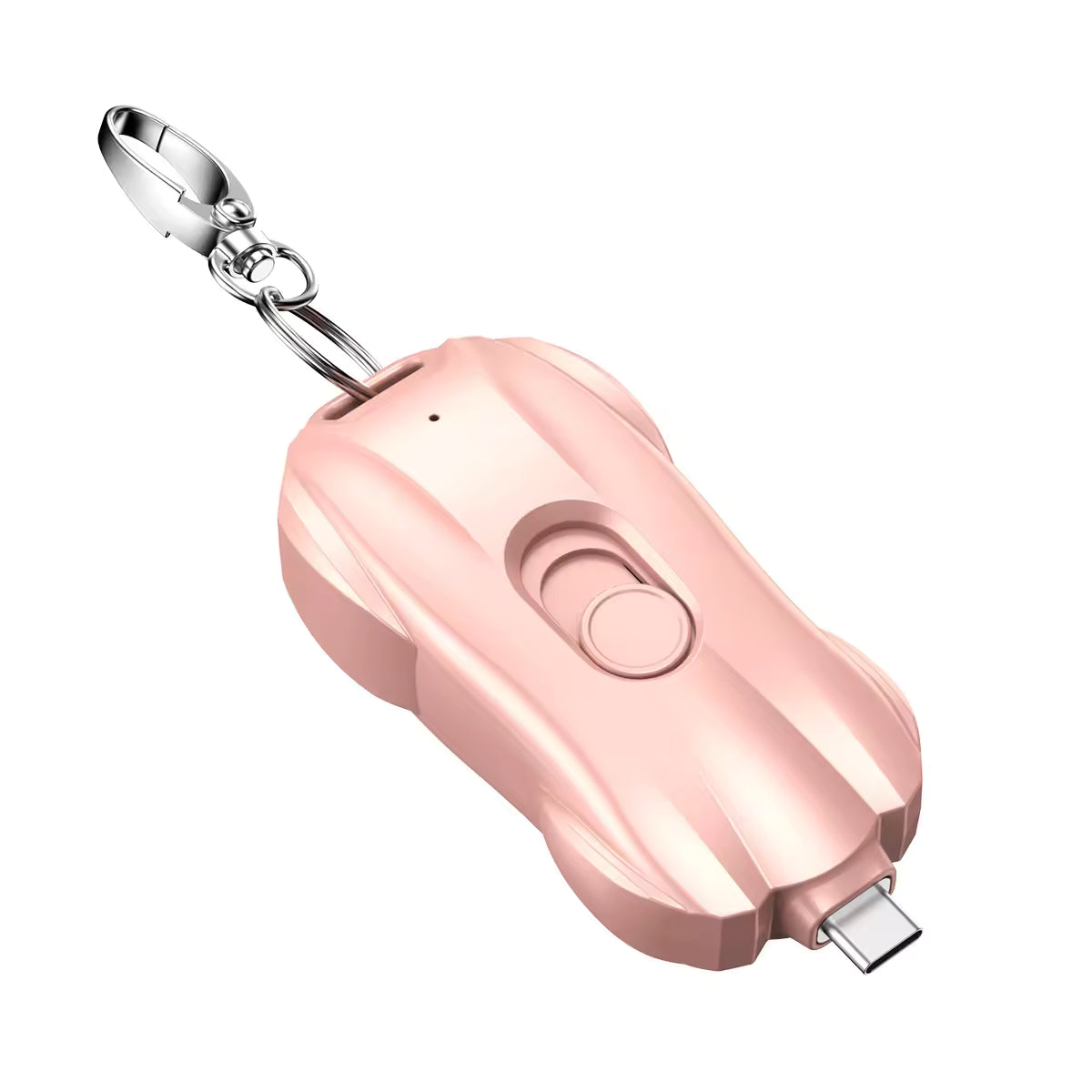Mini Tiny Pink Power Bank – Portable Fast Charging Keychain Power Bank with Carabiner | Lightweight Emergency Backup Charger