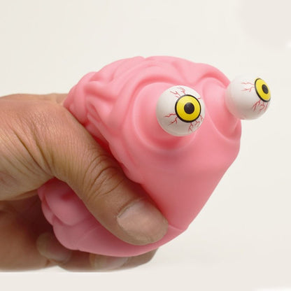 Halloween Eye-Popping Brain Squeeze Toy – Slow Rising Novelty Stress Relief Fidget Toy for Kids & Adults | Funny Halloween Gift