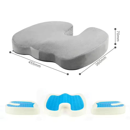 Orthopedic Gel Seat Cushion – Memory Foam Office Chair Cushion for All-Day Comfort