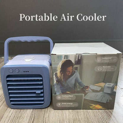 Mini Portable Air Cooler – 3-Speed USB Desk Fan with Humidifier & Water Cooling