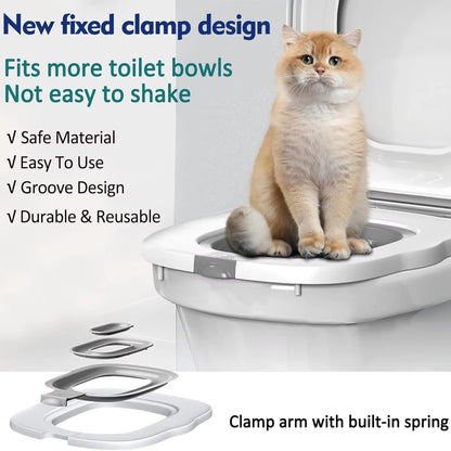 4th Gen Cat Toilet Training Kit – Adjustable Toilet Seat Trainer for Cats