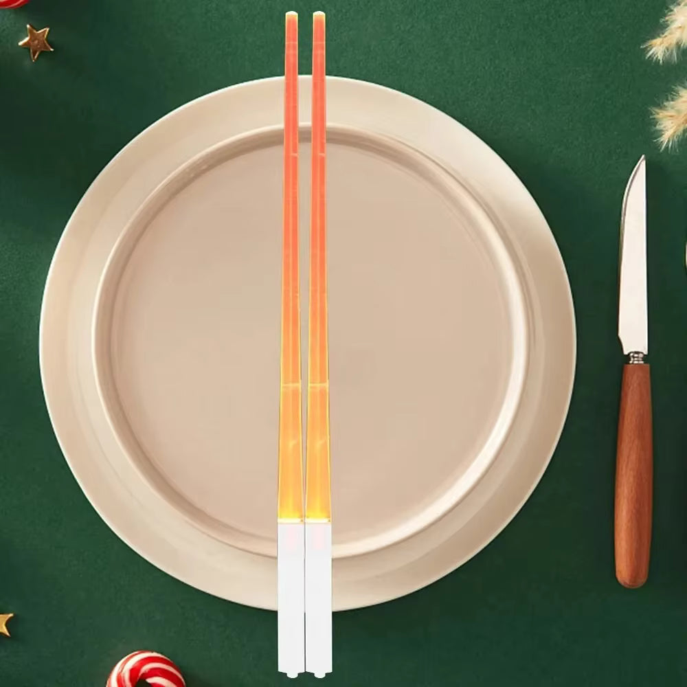 LED Lightsaber Chopsticks – Glowing Reusable Light-Up Chopsticks for Fun Dining