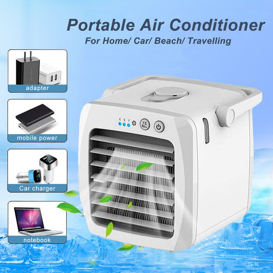 Mini Portable Air Cooler – 3-Speed USB Desk Fan with Humidifier & Water Cooling