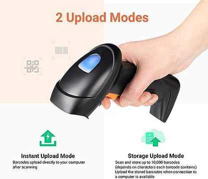 Tera 1D/2D QR Barcode Scanner – Wireless Handheld Scanner with USB Charging Cradle