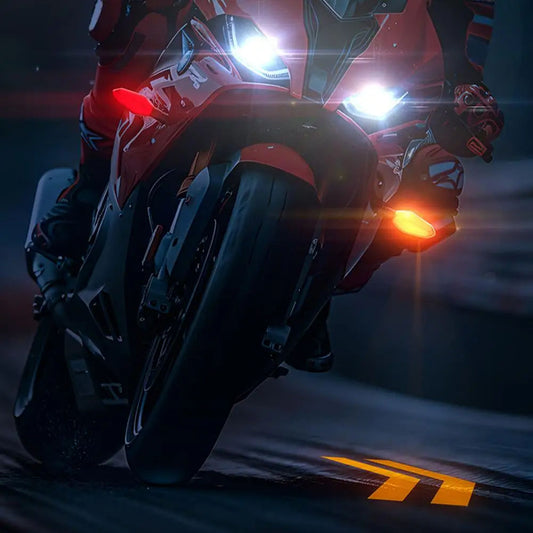 Motorcycle LED Turn Signal Lights – Sequential Flowing Indicator & Projection Lamp