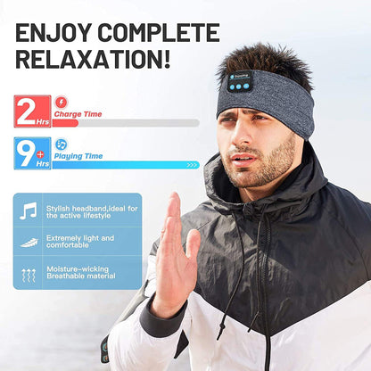 Bluetooth Sleep Headband – Wireless Music Eye Mask & Sports Headphones