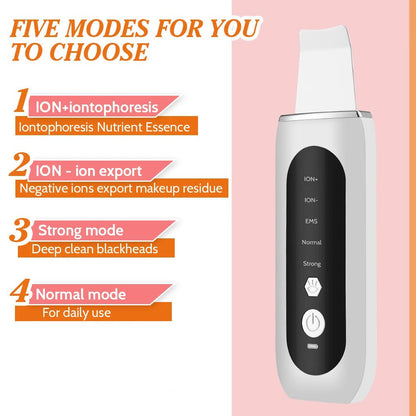 Ultrasonic Skin Scrubber – Electric Pore Cleaner & Facial Skincare Device