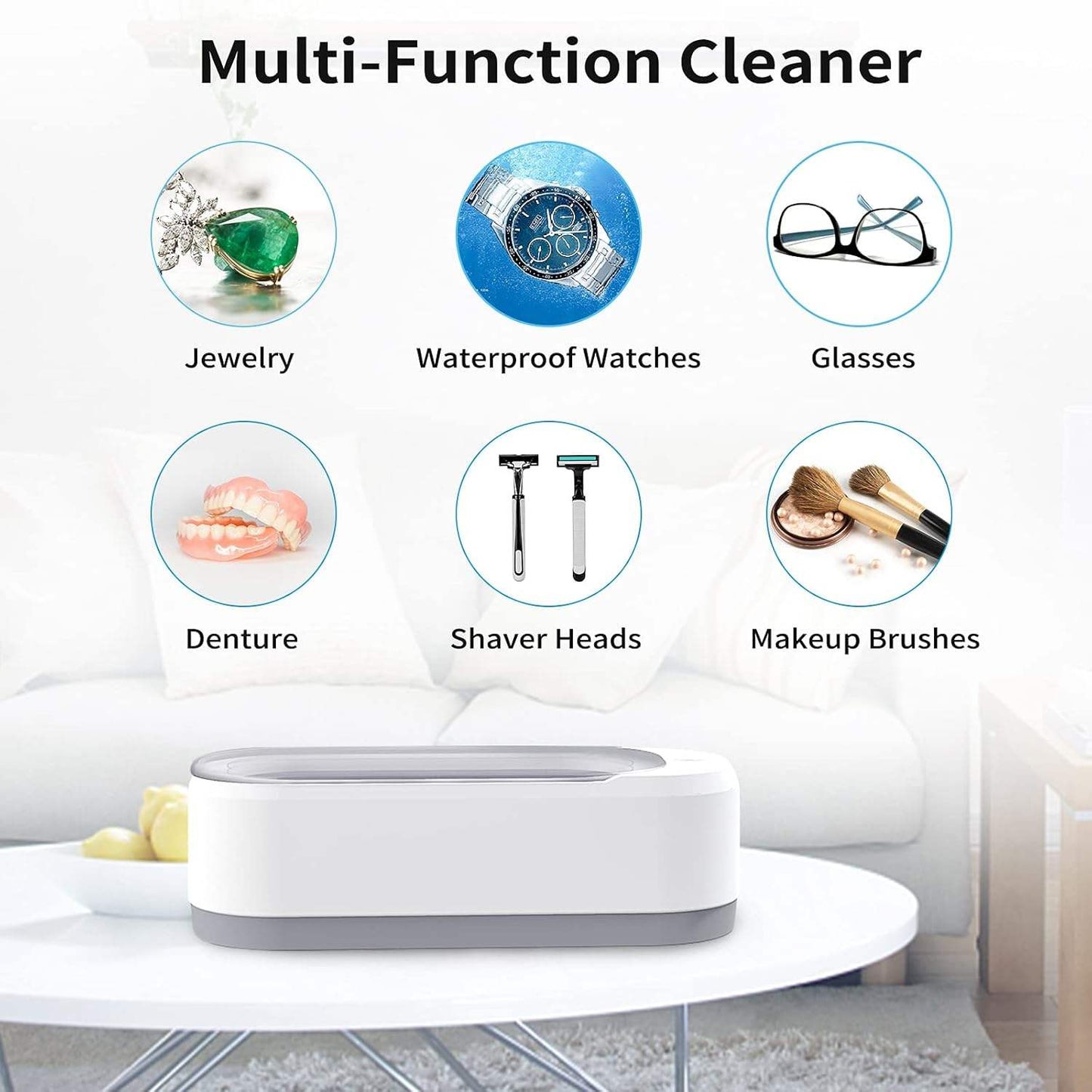 Portable Ultrasonic Cleaner – Mini Electric Jewelry, Glasses & Watch Cleaning Machine