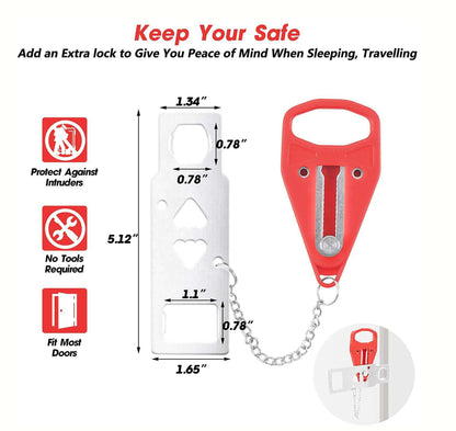 Portable Door Lock Security Device – Travel Privacy Lock for Hotels, Apartments & Home