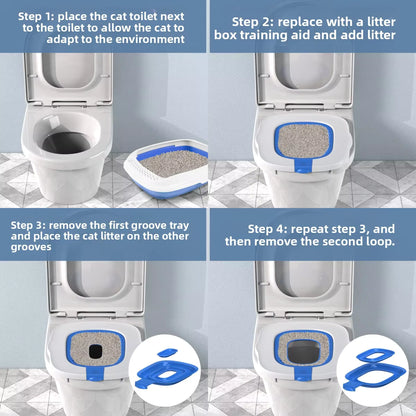4th Gen Cat Toilet Training Kit – Adjustable Toilet Seat Trainer for Cats