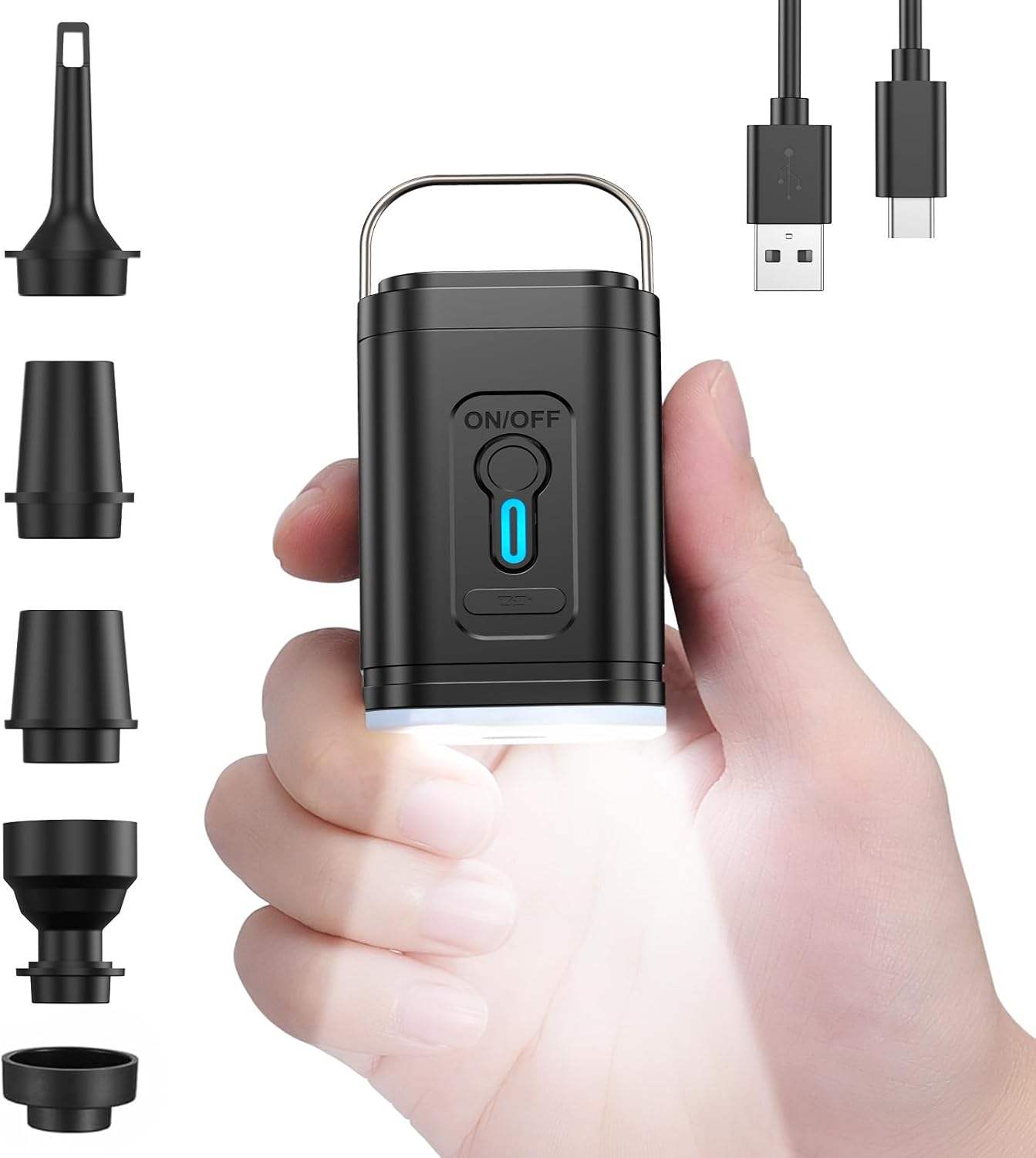 Mini Electric Air Pump – Portable Inflator for Air Mattresses, Pool Floats & Vacuum Bags