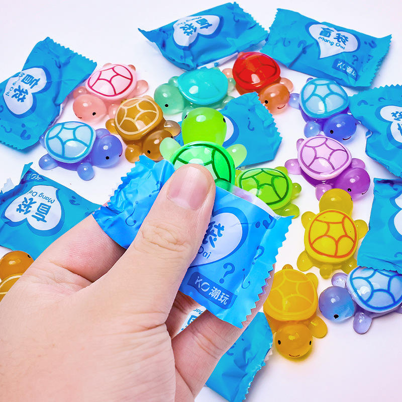 3D Resin Turtle Night Glow Figurine – Luminous Ocean Animal Miniature Collectible Toy | Surprise Blind Bag Gift