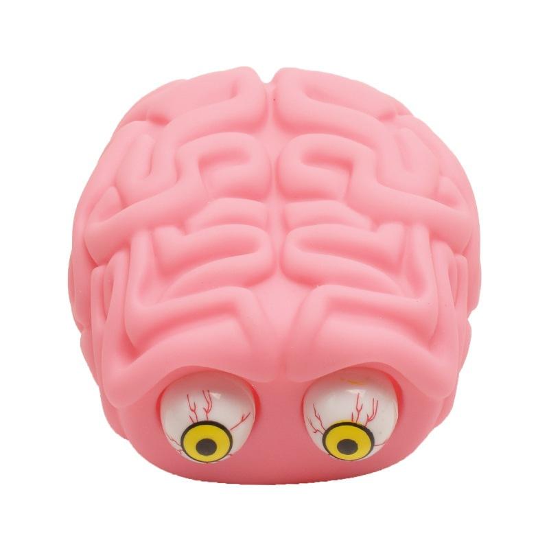 Halloween Eye-Popping Brain Squeeze Toy – Slow Rising Novelty Stress Relief Fidget Toy for Kids & Adults | Funny Halloween Gift