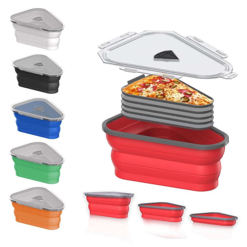 Collapsible Silicone Bento Box – Foldable Lunch Container with Lid for Food Storage