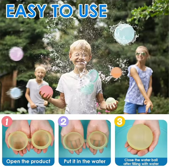 Reusable Silicone Water Balloons – Quick-Fill Summer Water Fight Toys