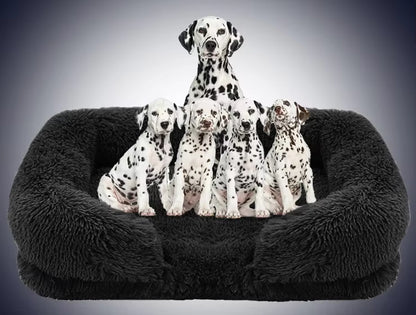 Luxury Plush Dog Sofa Bed – Washable Calming Pet Couch for Dogs & Cats