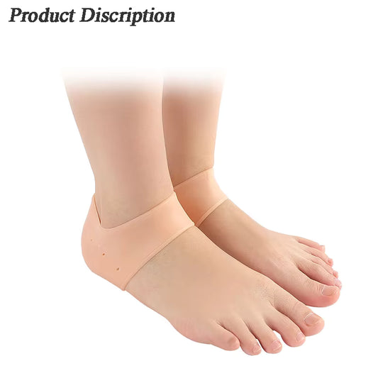 Moisturizing Gel Heel Socks – Soft Silicone Heel Protectors for Dry & Cracked Feet