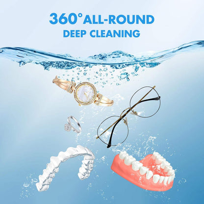 Portable Ultrasonic Cleaner – Mini Electric Jewelry, Glasses & Watch Cleaning Machine