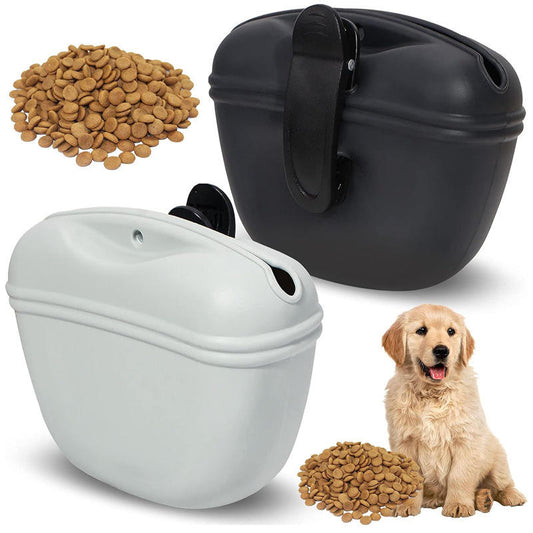 Silicone Pet Treat Pouch – Portable Dog Training Snack Bag with Magnetic Closure