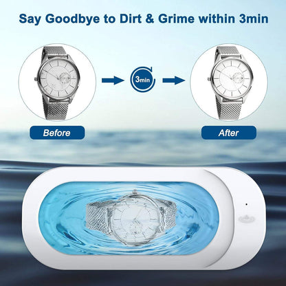 Portable Ultrasonic Cleaner – Mini Electric Jewelry, Glasses & Watch Cleaning Machine