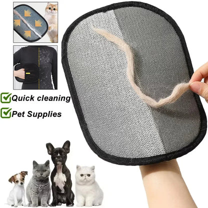 Reusable Pet Hair Remover Glove for Dogs, Cats, Clothes & Furniture