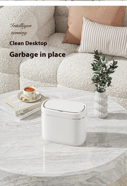 Smart Sensor Trash Can – Automatic Touchless Garbage Bin with Lid for Bathroom & Bedroom