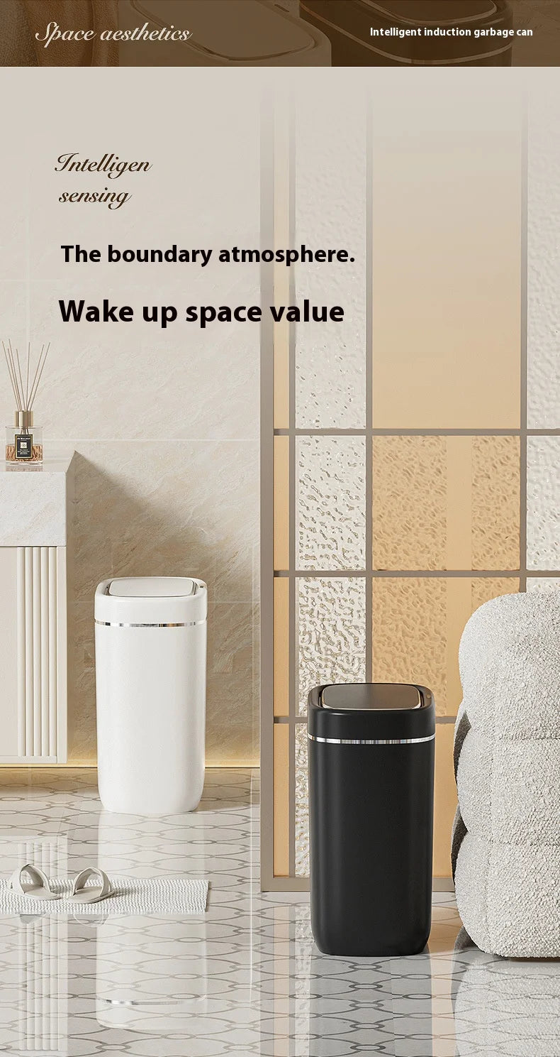 Smart Sensor Trash Can – Automatic Touchless Garbage Bin with Lid for Bathroom & Bedroom