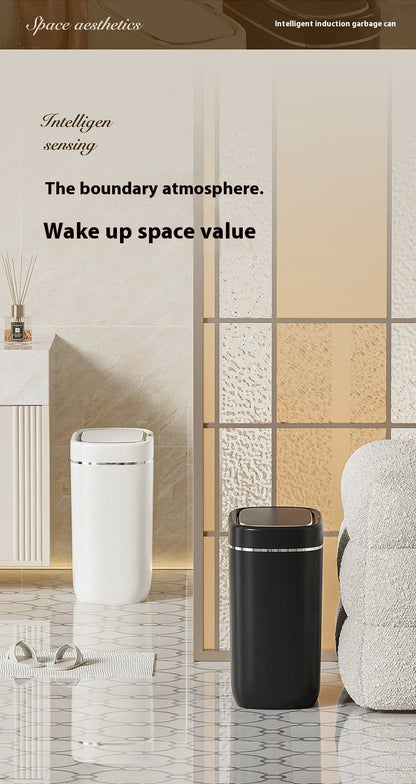 Smart Sensor Trash Can – Automatic Touchless Garbage Bin with Lid for Bathroom & Bedroom