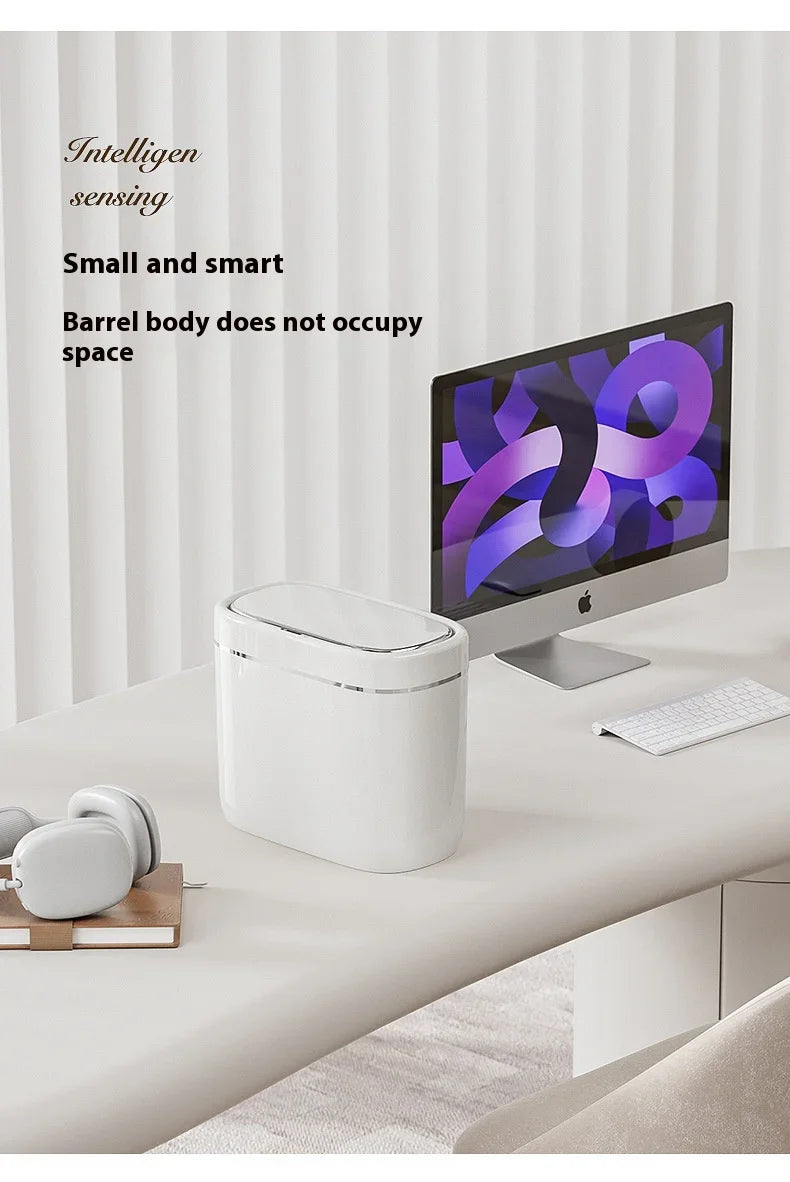 Smart Sensor Trash Can – Automatic Touchless Garbage Bin with Lid for Bathroom & Bedroom