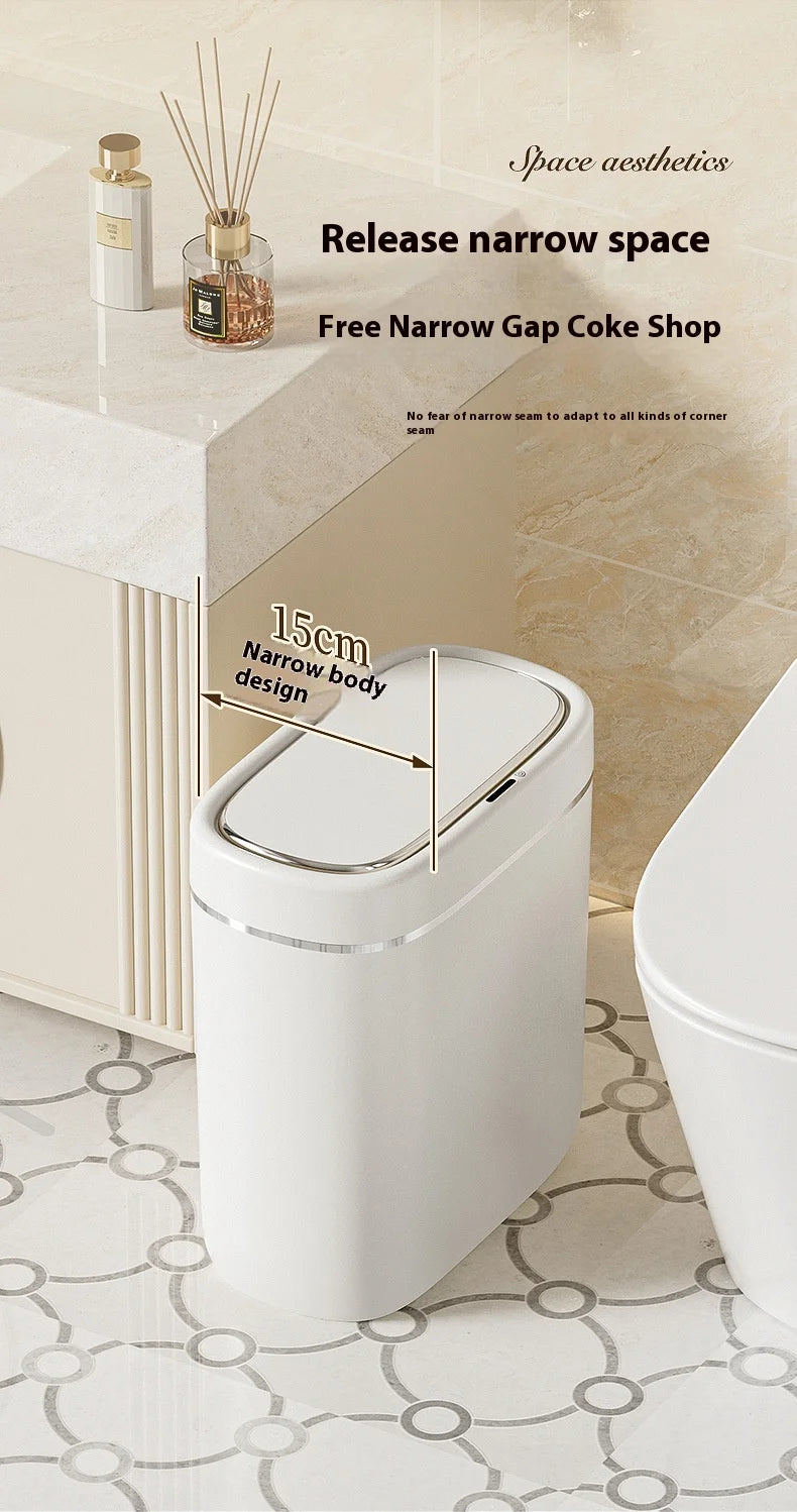 Smart Sensor Trash Can – Automatic Touchless Garbage Bin with Lid for Bathroom & Bedroom