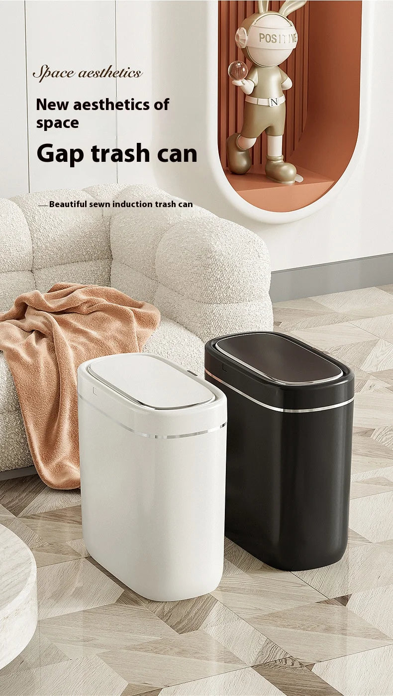 Smart Sensor Trash Can – Automatic Touchless Garbage Bin with Lid for Bathroom & Bedroom