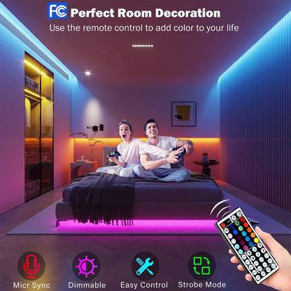 RGB Bluetooth Light Strip Remote & App Control