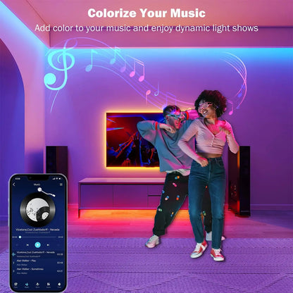 RGB Bluetooth Light Strip Remote & App Control
