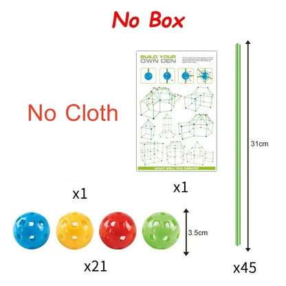 Children Building Fortress Kit