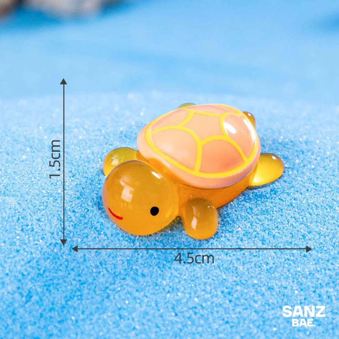 3D Resin Turtle Night Glow Figurine – Luminous Ocean Animal Miniature Collectible Toy | Surprise Blind Bag Gift