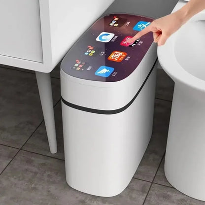 Smart Sensor Trash Can – Automatic Motion Sensor Lid Garbage Bin, Touchless Bathroom & Kitchen Waste Bin, Large Capacity Modern Indoor Trash Can for Home, Bedroom & Office