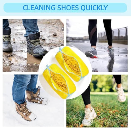 Sanzbae™ Shoe Washing Machine Bag – Premium Sneaker Laundry Bag with Soft Chenille Lining, Reusable Shoe Cleaner Protector for Washing Machines