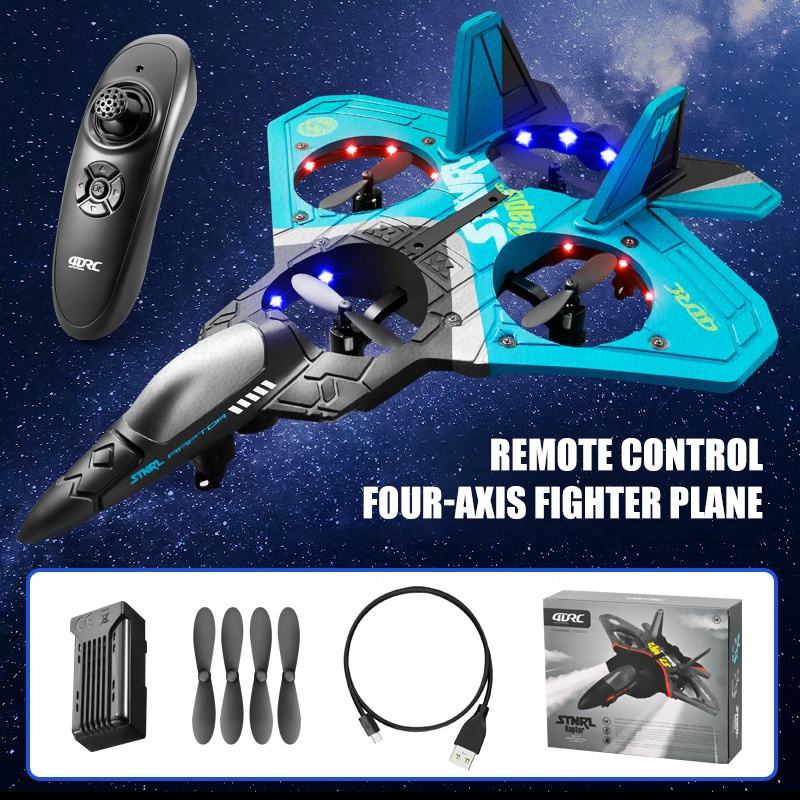 4-Motor RC Airplane for Kids & Adults – Remote Control Foam Aircraft with 2.4GHz Controller, USB Rechargeable Battery & Long-Range Flight