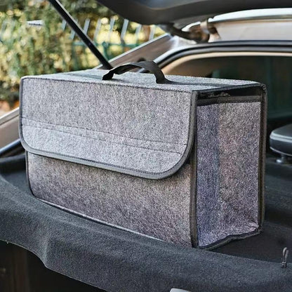 Car Trunk Organizer, Collapsible SUV Cargo Storage Organizer with Carry Handles, Foldable Vehicle Trunk Storage Bin for Groceries, Tools, Emergency Supplies & Automotive Accessories