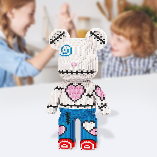 Sanzbae™ Mini Brick Bear Building Kit – Kawaii Collectible Block Toy, DIY Desk Decor, Creative STEM Building Set for Kids, Teens & Adults