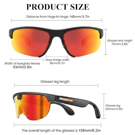 Sanzbae™ Smart Camera Glasses – 4K HD Video Recording Sunglasses with Bluetooth Audio, Open-Ear Headphones, Polarized UV400 Lenses & 32GB Storage