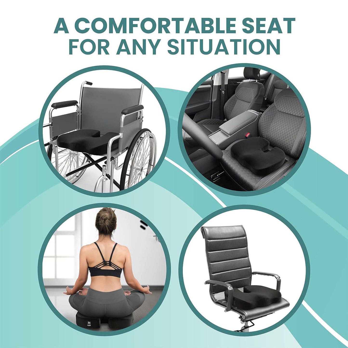 Orthopedic Gel Seat Cushion – Memory Foam Office Chair Cushion for All-Day Comfort